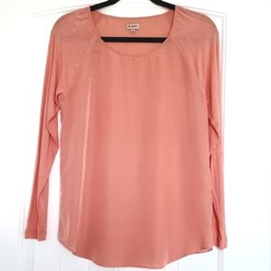 Cremieux Peach Raglan Top (Small)